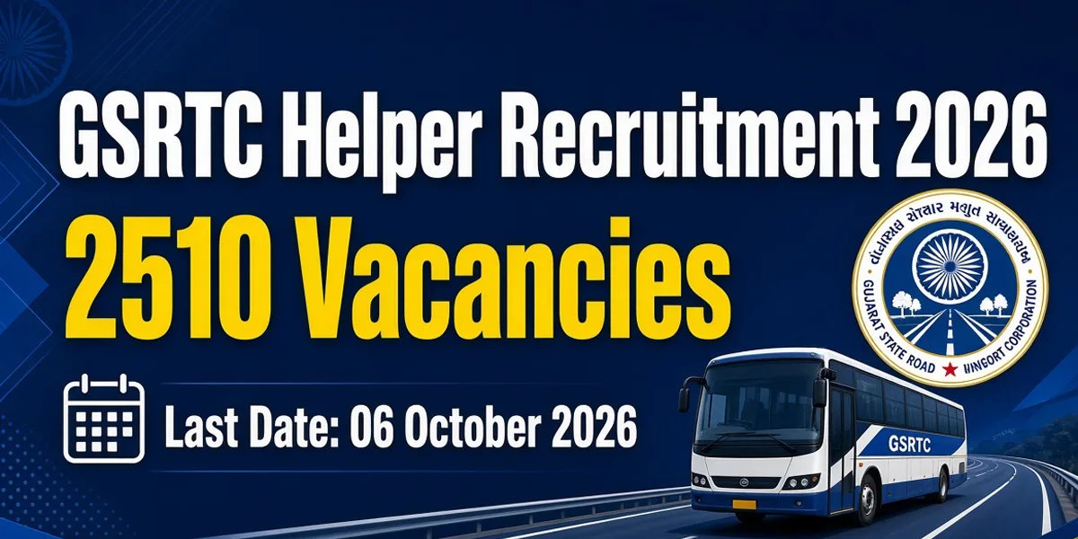 GSRTC Helper Recruitment 2026 - Apply Online